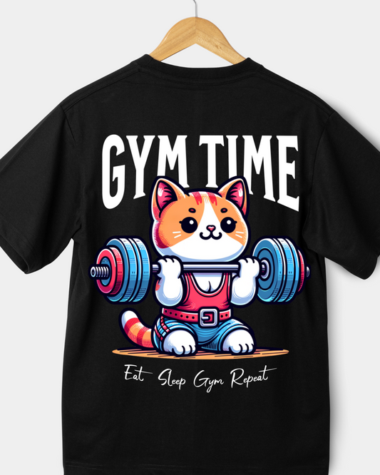 "Meow-tastic Style: Cat Girl Oversized T-Shirt"