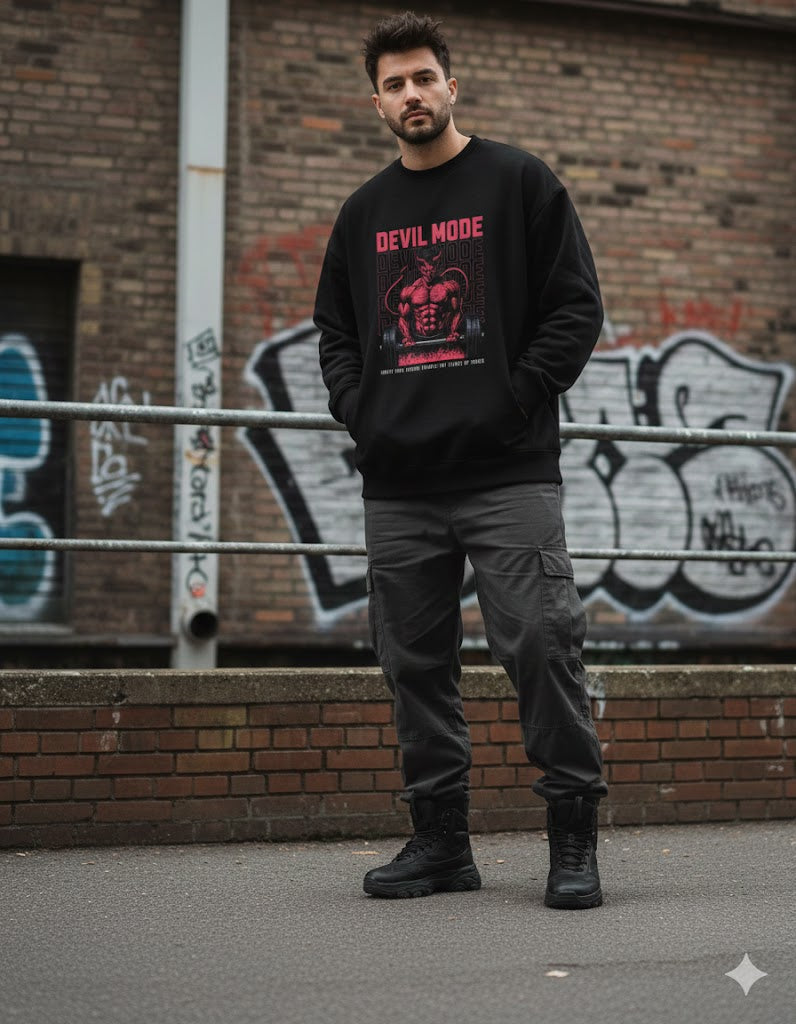 “Hellfire Devil” Graphic Oversized Sweatshirt