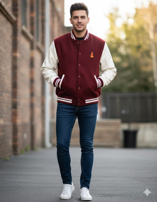 "Raging Ember Varsity Jacket"